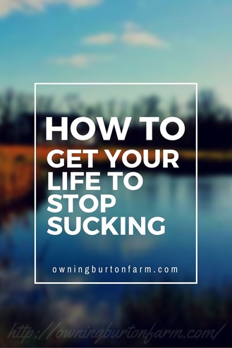 How to Get Your Life to Stop Sucking - http://owningburtonfarm.com/ I know life sucks sometimes, but you've got to get over it. EVERYBODY struggles sometimes. Do you want to stay in the struggle or lay into some progress? There's motivation in positive thinking.